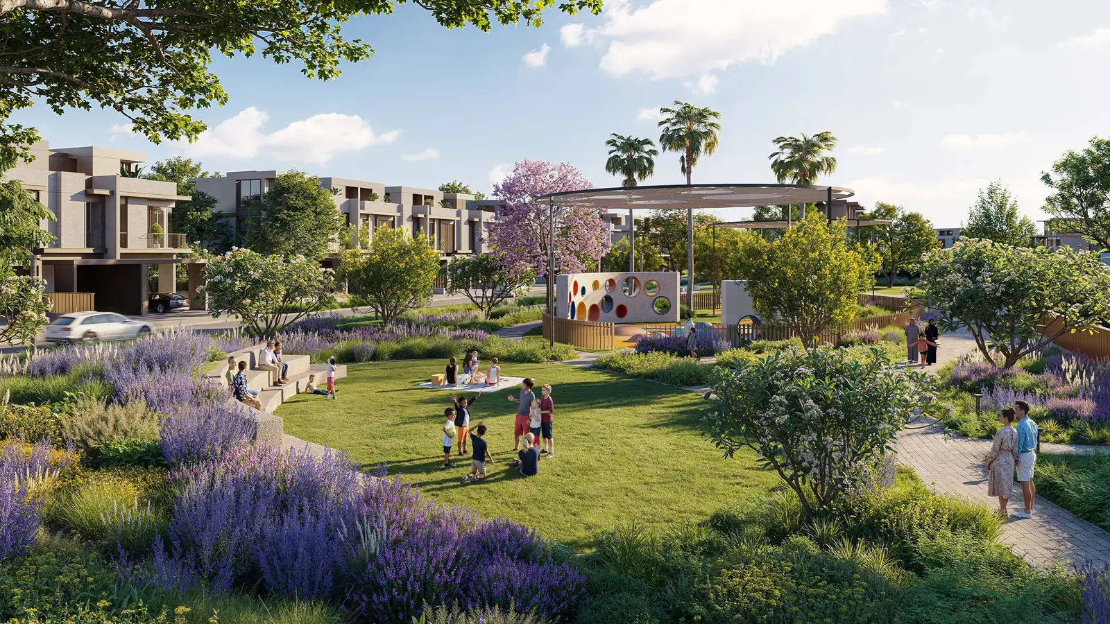 Kids' play areas, Nad Al Sheba Gardens (developer rendering)