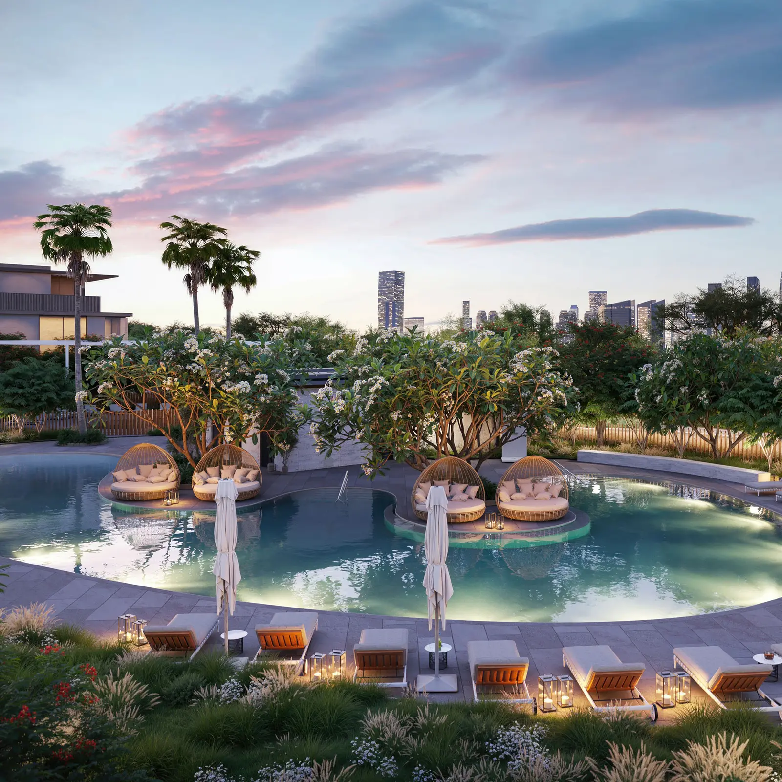 Lagoon, Nad Al Sheba Gardens (developer rendering)